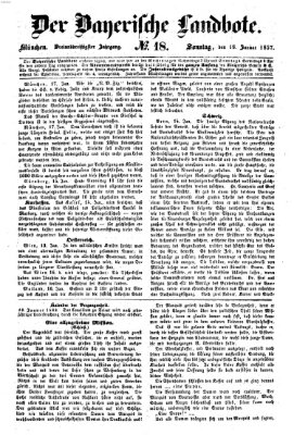 Der Bayerische Landbote Sonntag 18. Januar 1857