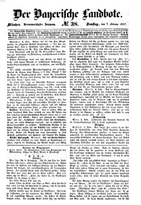 Der Bayerische Landbote Samstag 7. Februar 1857