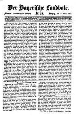 Der Bayerische Landbote Dienstag 17. Februar 1857