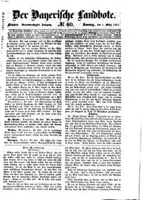 Der Bayerische Landbote Sonntag 1. März 1857