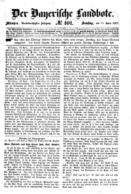 Der Bayerische Landbote Samstag 11. April 1857