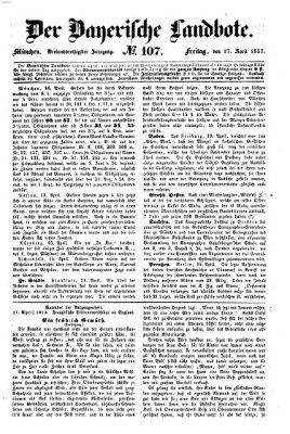 Der Bayerische Landbote Freitag 17. April 1857