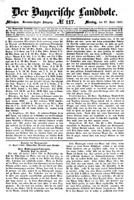 Der Bayerische Landbote Montag 27. April 1857