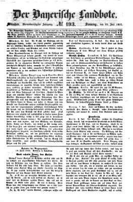 Der Bayerische Landbote Sonntag 12. Juli 1857