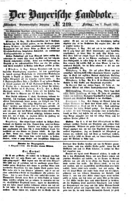 Der Bayerische Landbote Freitag 7. August 1857