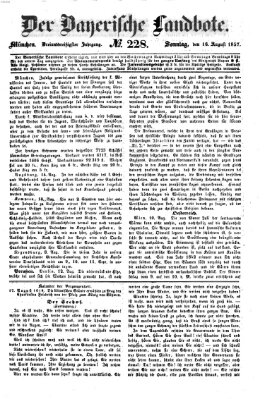 Der Bayerische Landbote Sonntag 16. August 1857