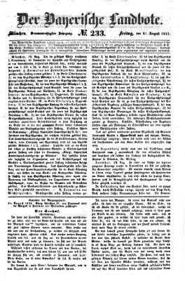 Der Bayerische Landbote Freitag 21. August 1857