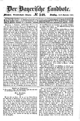 Der Bayerische Landbote Samstag 5. September 1857