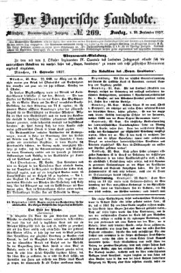 Der Bayerische Landbote Samstag 26. September 1857