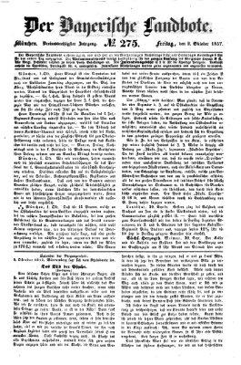 Der Bayerische Landbote Freitag 2. Oktober 1857