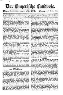 Der Bayerische Landbote Sonntag 4. Oktober 1857