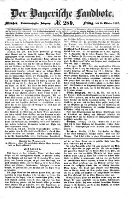 Der Bayerische Landbote Freitag 16. Oktober 1857