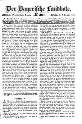 Der Bayerische Landbote Dienstag 3. November 1857