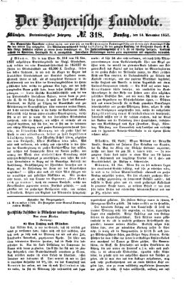 Der Bayerische Landbote Samstag 14. November 1857