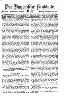 Der Bayerische Landbote Montag 23. November 1857