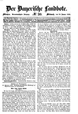 Der Bayerische Landbote Mittwoch 20. Januar 1858