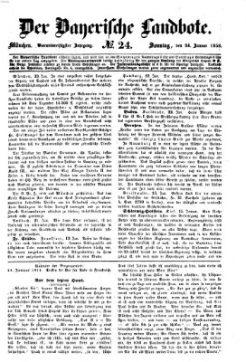 Der Bayerische Landbote Sonntag 24. Januar 1858