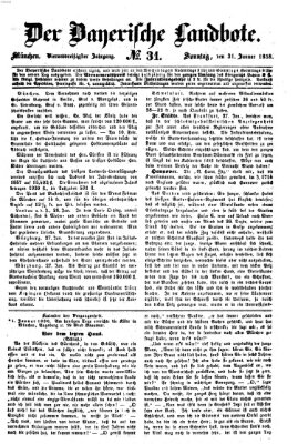 Der Bayerische Landbote Sonntag 31. Januar 1858