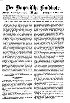 Der Bayerische Landbote Dienstag 2. Februar 1858