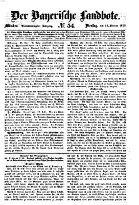 Der Bayerische Landbote Dienstag 23. Februar 1858