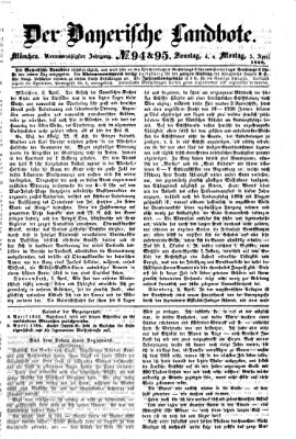 Der Bayerische Landbote Montag 5. April 1858