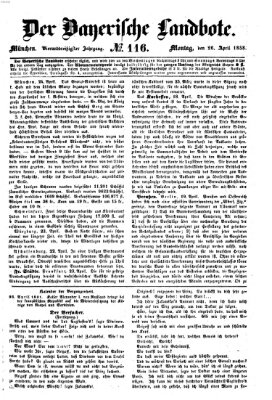 Der Bayerische Landbote Montag 26. April 1858