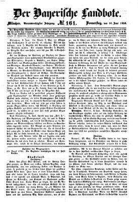 Der Bayerische Landbote Donnerstag 10. Juni 1858