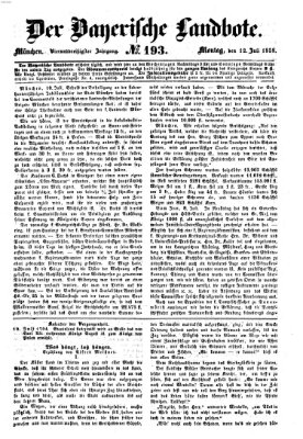 Der Bayerische Landbote Montag 12. Juli 1858