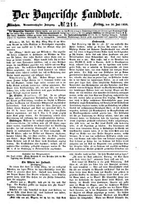 Der Bayerische Landbote Freitag 30. Juli 1858