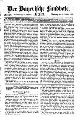 Der Bayerische Landbote Sonntag 1. August 1858