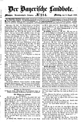 Der Bayerische Landbote Montag 2. August 1858