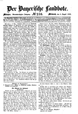 Der Bayerische Landbote Mittwoch 4. August 1858