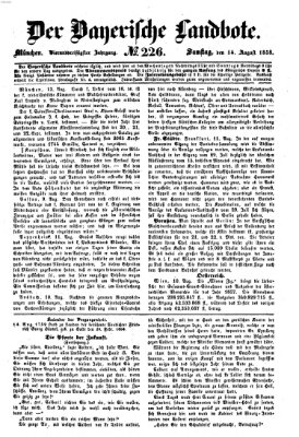 Der Bayerische Landbote Samstag 14. August 1858