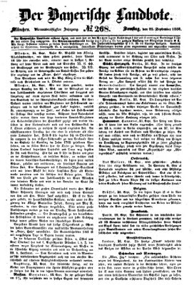 Der Bayerische Landbote Samstag 25. September 1858