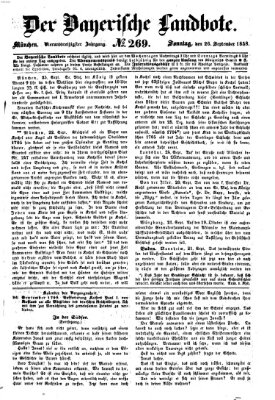 Der Bayerische Landbote Sonntag 26. September 1858