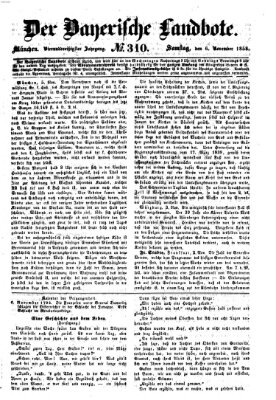 Der Bayerische Landbote Samstag 6. November 1858