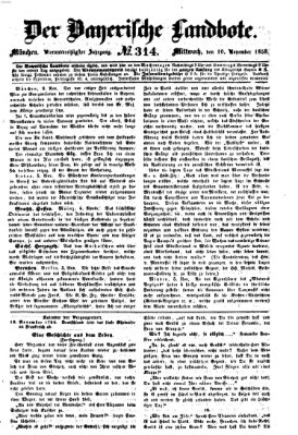 Der Bayerische Landbote Mittwoch 10. November 1858