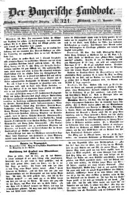 Der Bayerische Landbote Mittwoch 17. November 1858