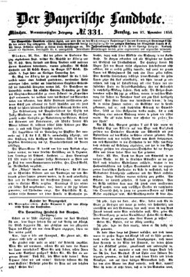 Der Bayerische Landbote Samstag 27. November 1858