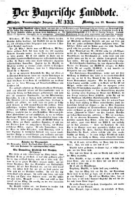 Der Bayerische Landbote Montag 29. November 1858