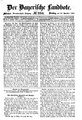 Der Bayerische Landbote Dienstag 30. November 1858