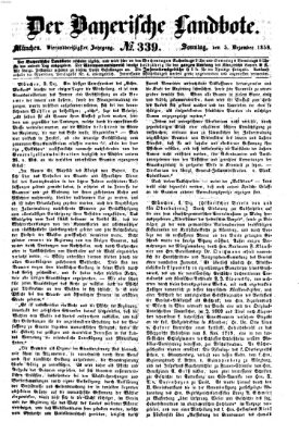 Der Bayerische Landbote Sonntag 5. Dezember 1858