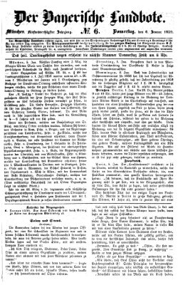 Der Bayerische Landbote Donnerstag 6. Januar 1859