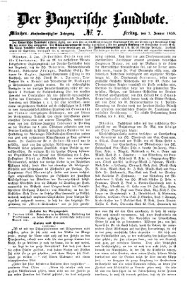 Der Bayerische Landbote Freitag 7. Januar 1859