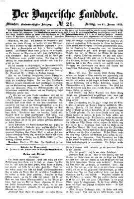 Der Bayerische Landbote Freitag 21. Januar 1859