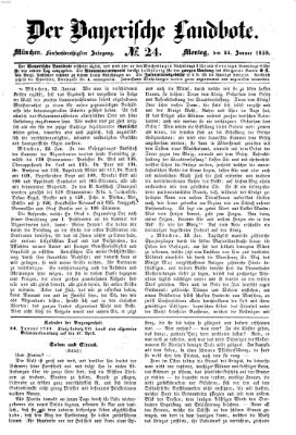 Der Bayerische Landbote Montag 24. Januar 1859