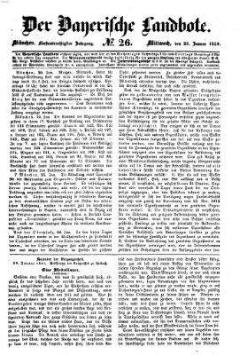 Der Bayerische Landbote Mittwoch 26. Januar 1859