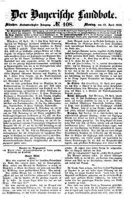 Der Bayerische Landbote Monday 18. April 1859