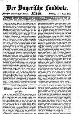 Der Bayerische Landbote Samstag 6. August 1859