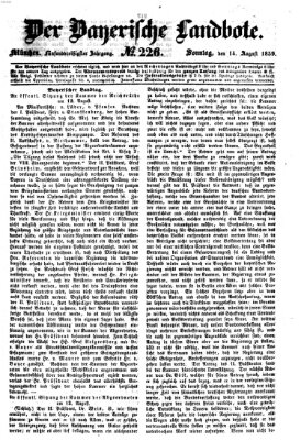 Der Bayerische Landbote Sonntag 14. August 1859